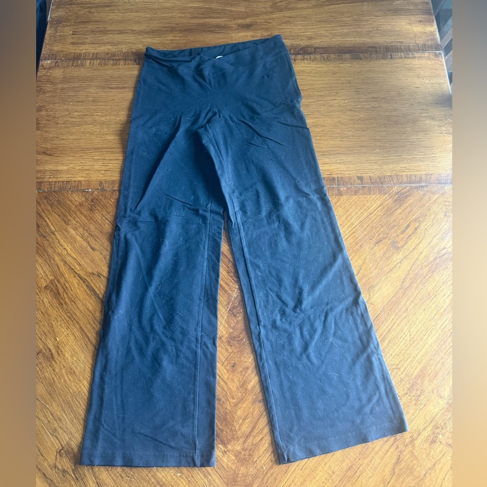 Reebok | Black Thick Wide Leg Yoga Athletic Pants | L